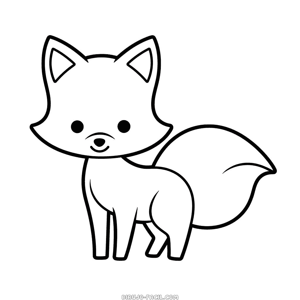 Dibujo fácil de zorro