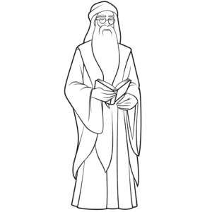 Dibujo fácil de albus dumbledore