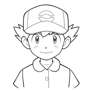 Dibujo fácil de ash ketchum pokemon
