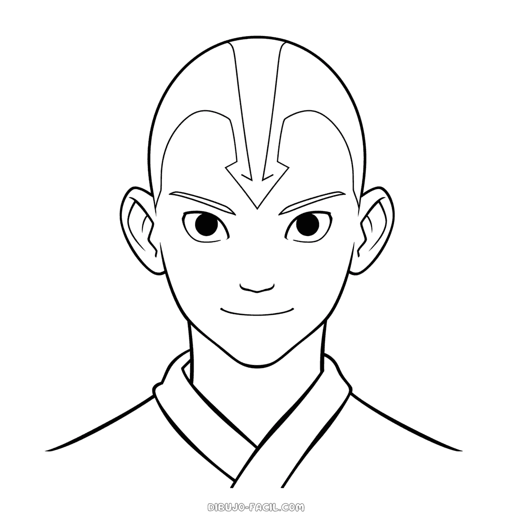 Dibujo fácil de avatar el último maestro aire