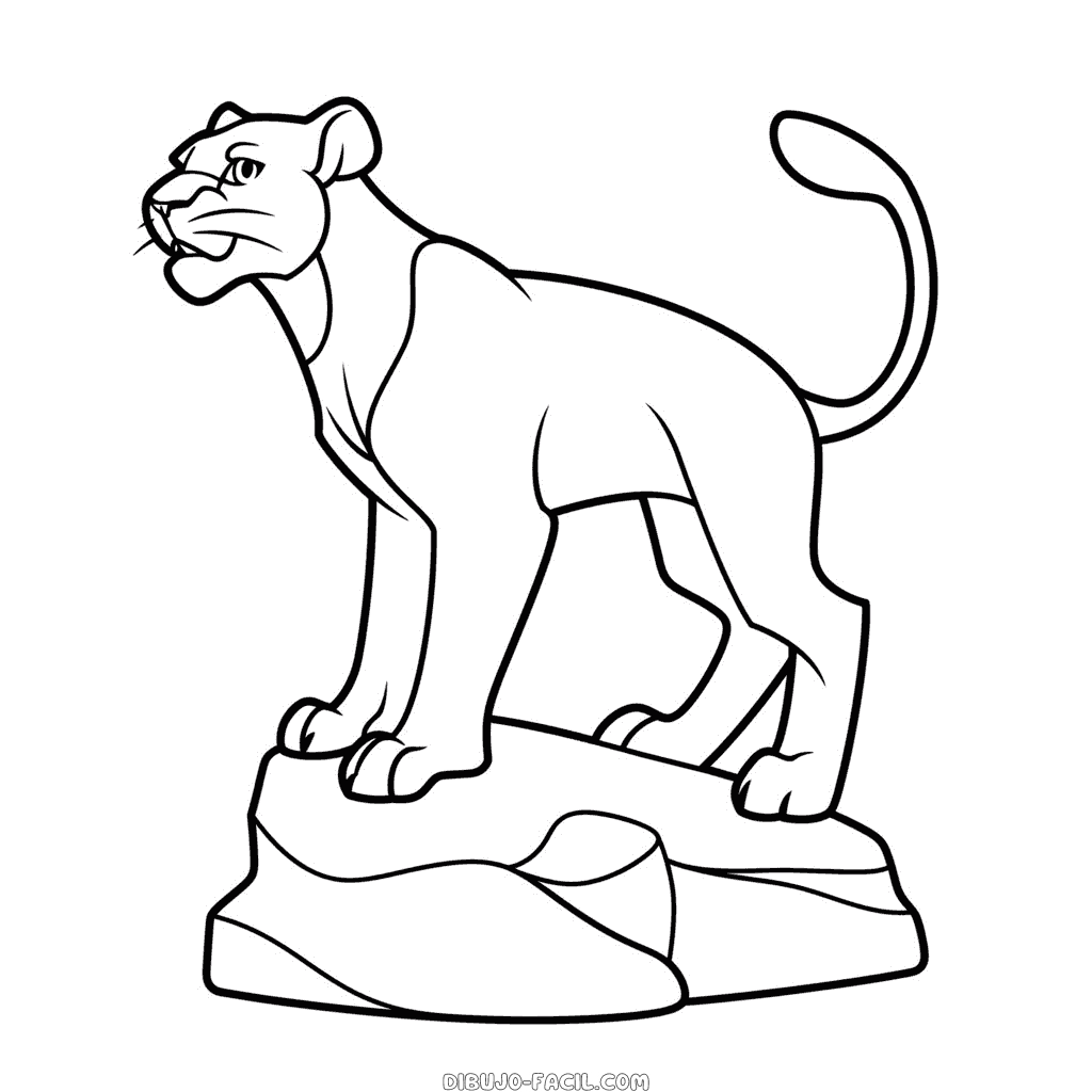 Dibujo fácil de bagheera el libro de la selva