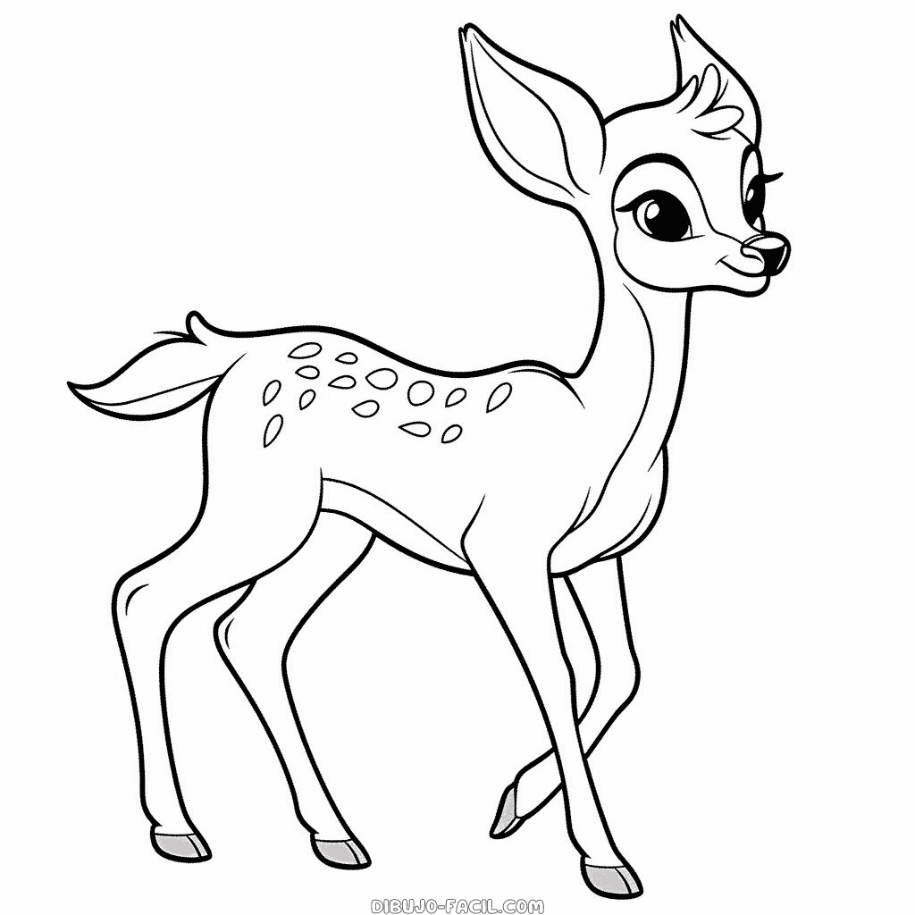 Dibujo fácil de bambi