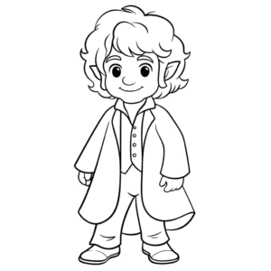Dibujo fácil de bilbo bolsón