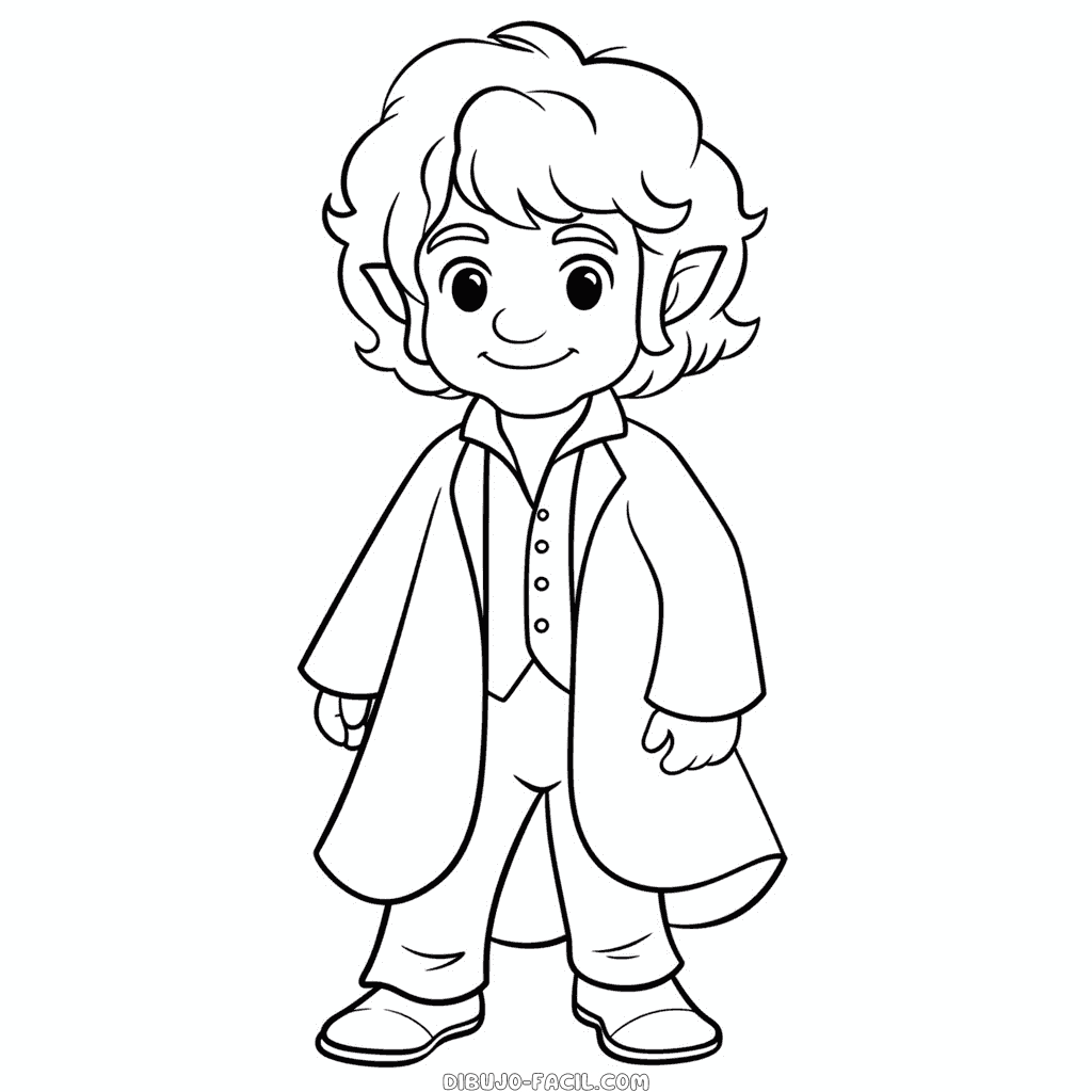 Dibujo fácil de bilbo bolsón