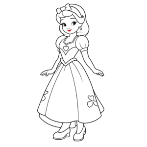 Dibujo fácil de blanca nieves