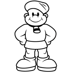 Dibujo fácil de bluto popeye
