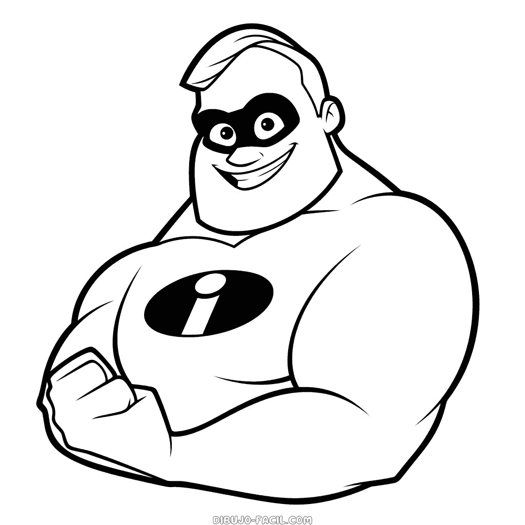 Dibujo fácil de bob parr los increíbles