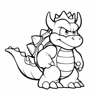 Dibujo fácil de bowser
