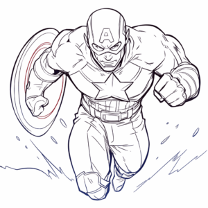 Dibujo fácil de capitán américa