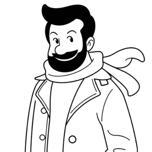 Dibujo fácil de capitán haddock tintin
