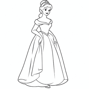 Dibujo fácil de cenicienta