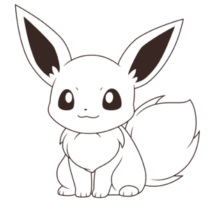 Dibujo fácil de eevee pokemon