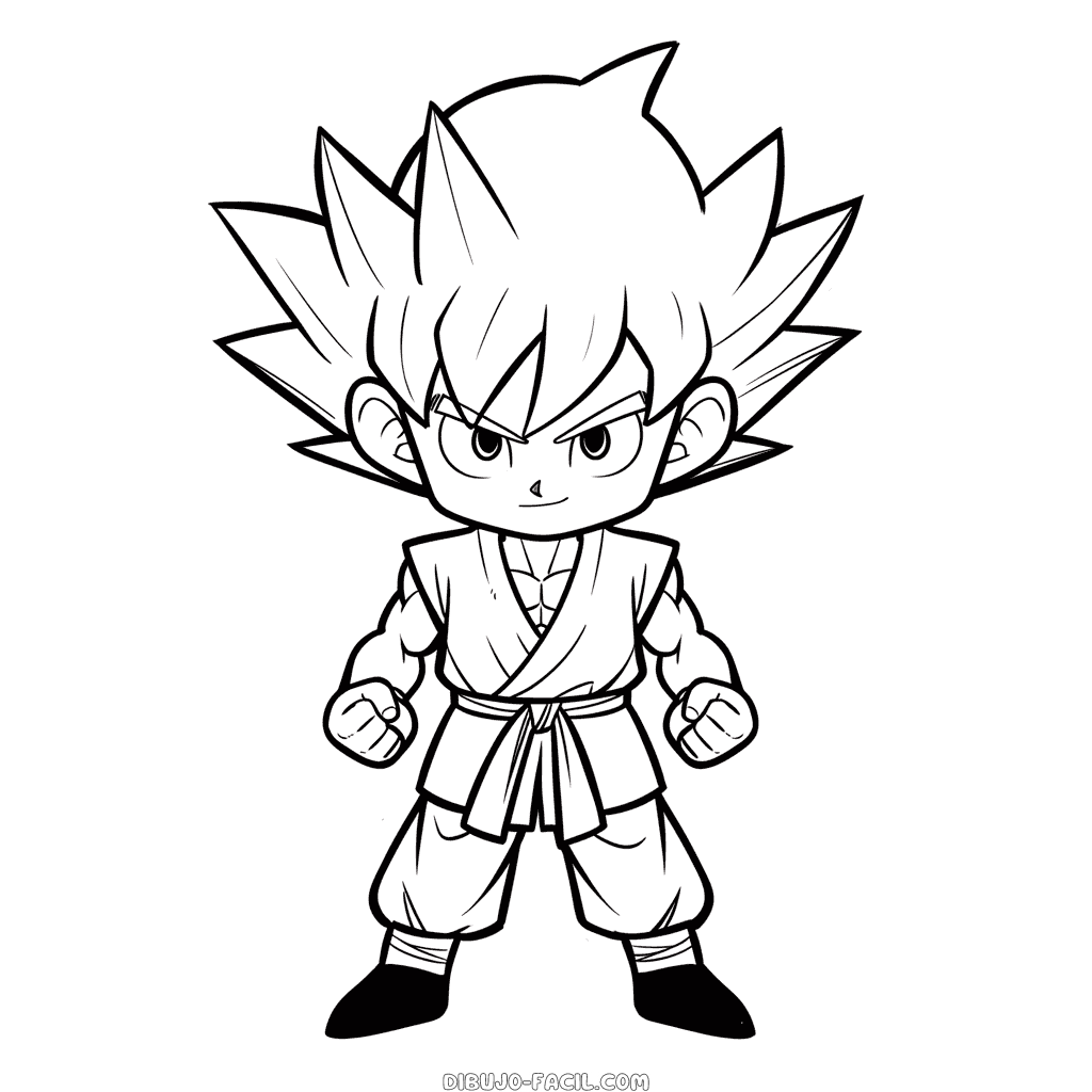 Dibujo fácil de goku dragon ball