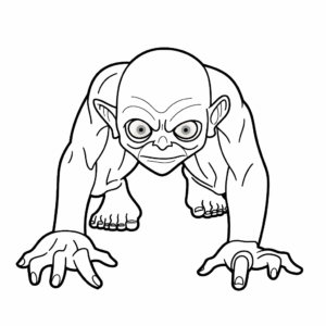 Dibujo fácil de gollumsmeagol