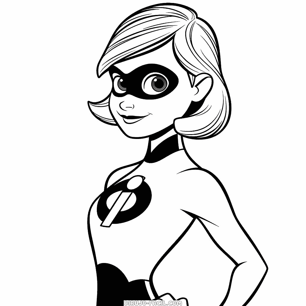 Dibujo fácil de helen parrelastigirl los increíbles