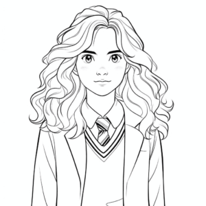 Dibujo fácil de hermione granger