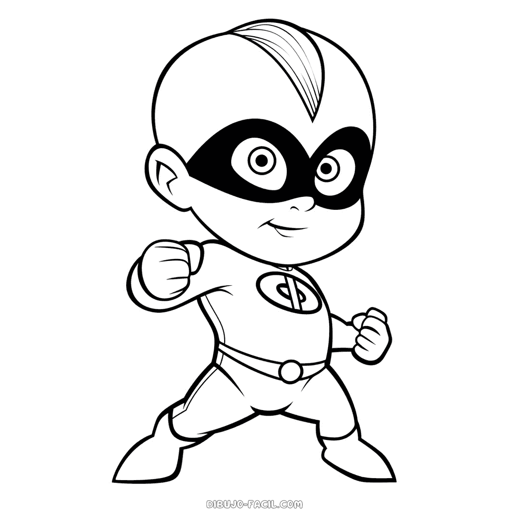 Dibujo fácil de jack-jack parr los increíbles