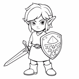 Dibujo fácil de link la leyenda de zelda