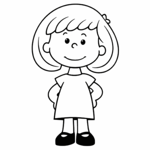 Dibujo fácil de lucy van pelt peanuts