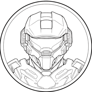 Dibujo fácil de maestro jefe halo