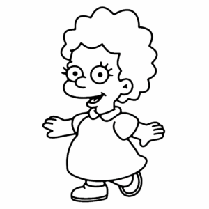 Dibujo fácil de maggie simpson los simpson