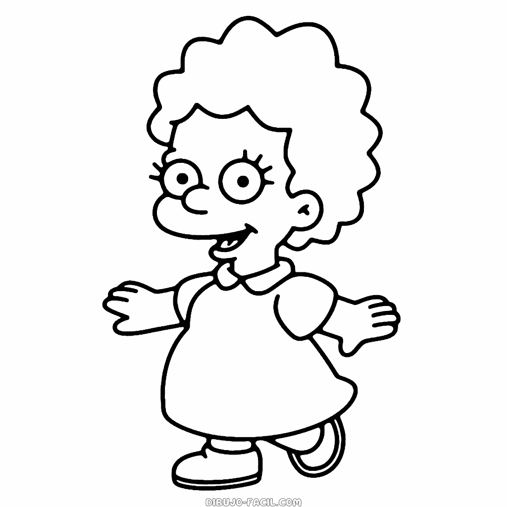 Dibujo fácil de maggie simpson los simpson