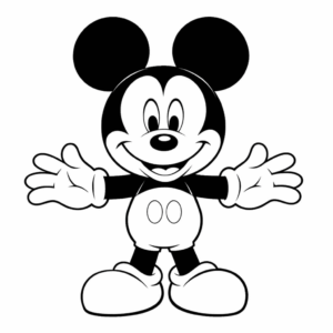 Dibujo fácil de mickey mouse