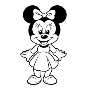 Dibujo fácil de minnie mouse
