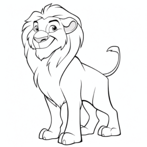 Dibujo fácil de mufasa el rey león