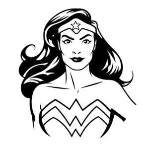 Dibujo fácil de mujer maravilla