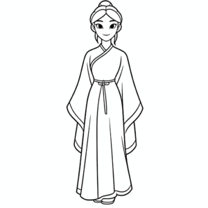 Dibujo fácil de mulan