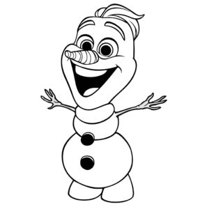 Dibujo fácil de olaf congelado