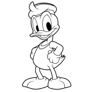 Dibujo fácil de pato donald