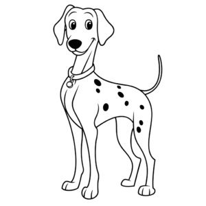 Dibujo fácil de perdita 101 dálmatas
