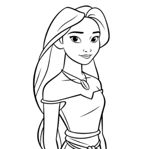Dibujo fácil de pocahontas