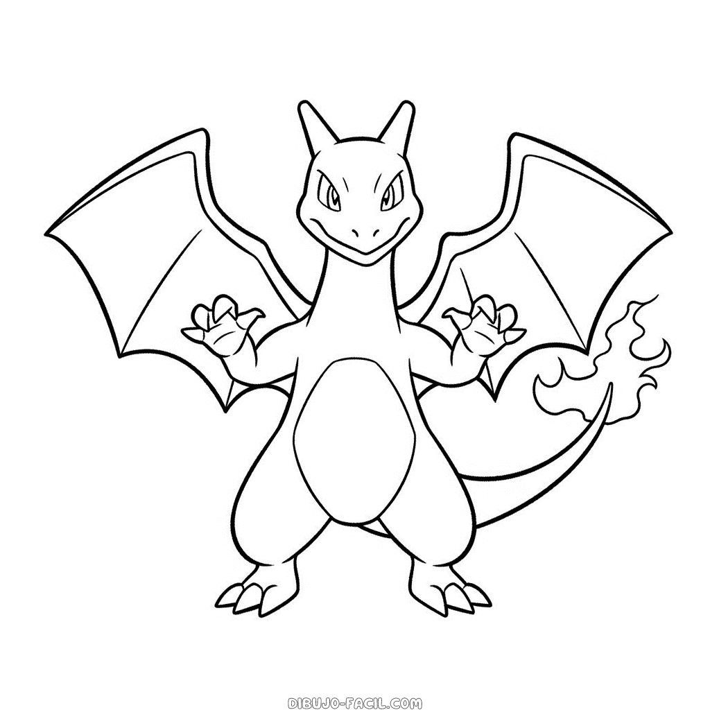 Dibujo fácil de pokemon charizard