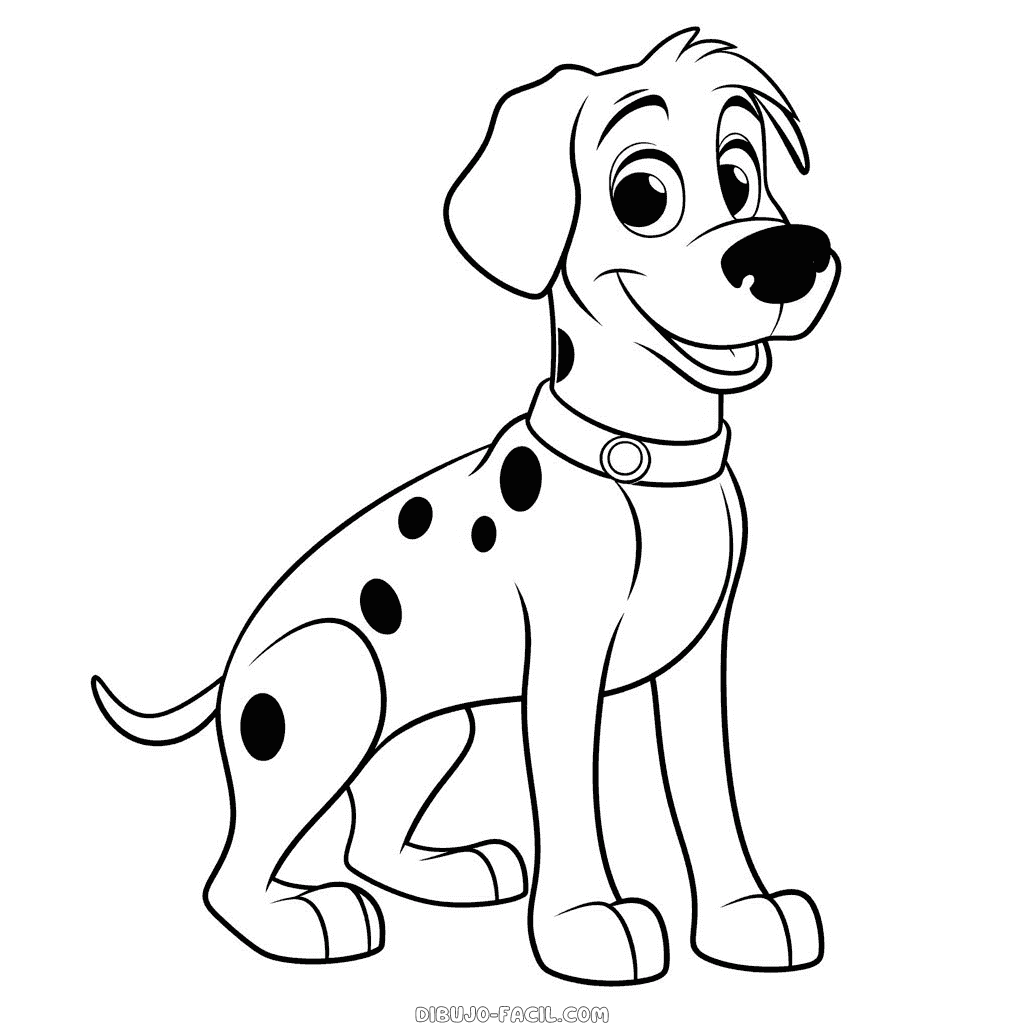 Dibujo fácil de pongo 101 dálmatas