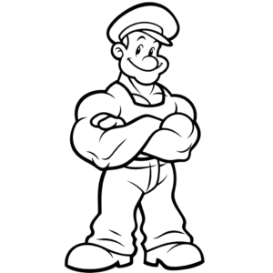 Dibujo fácil de popeye