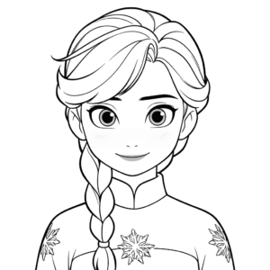 Dibujo fácil de princesa anna