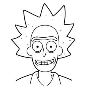 Dibujo fácil de rick sanchez rick y morty