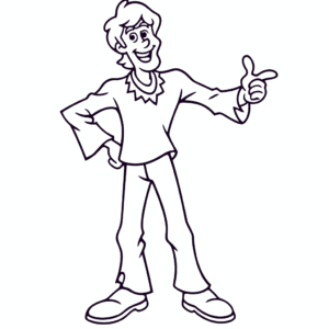 Dibujo fácil de shaggy rogers scooby-doo