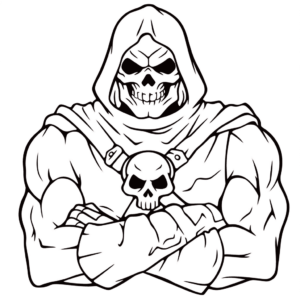 Dibujo fácil de skeletor, amos del universo