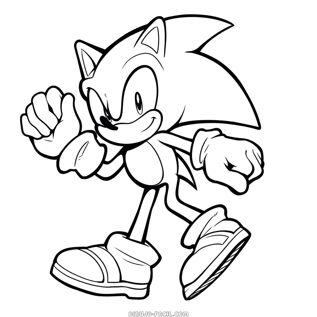 Dibujo fácil de sonic el erizo