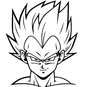 Dibujo fácil de vegeta dragon ball