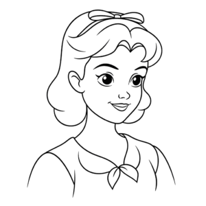 Dibujo fácil de wendy darling peter pan
