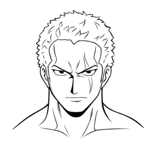 Dibujo fácil de zoro one piece