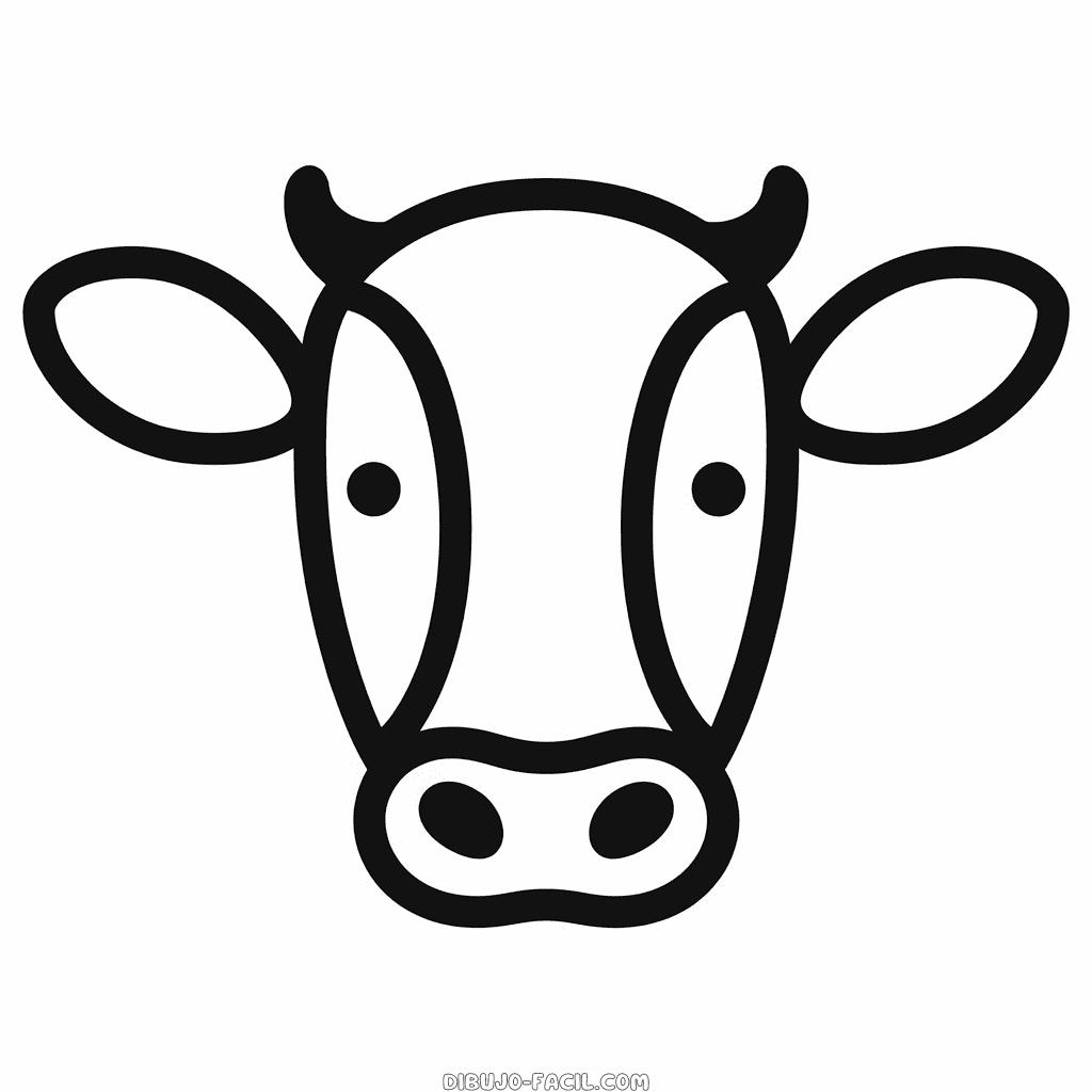 Dibujo fácil de Cabeza de vaca