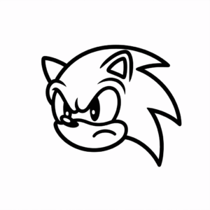Dibujo fácil de Cara de Sonic