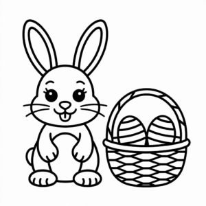 Dibujo fácil de Conejo de Pascua