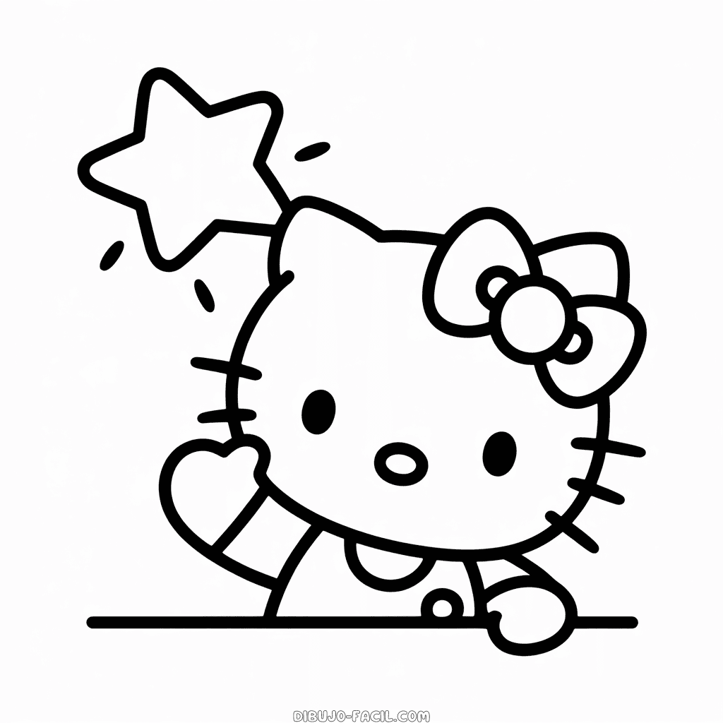 Dibujo fácil de Dibujos animados de Hello Kitty